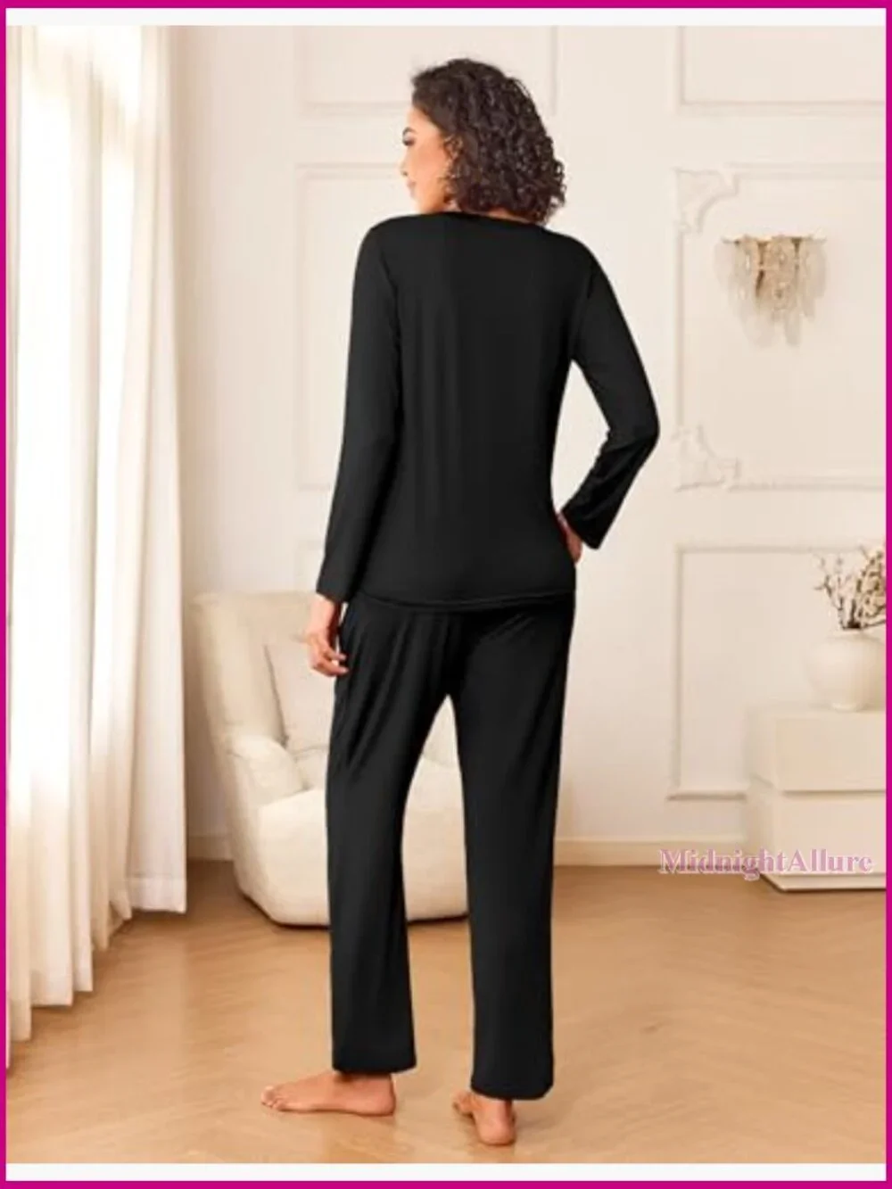 Womens Pajama Set 2 Piece Long Sleeve Comfy Sleepwear Loungewear S-XXL - Picture 2 of 7